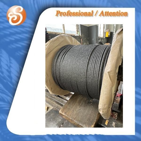 Steel Wire Rope Hoist Rope Galvanized 1000m With Steel Core